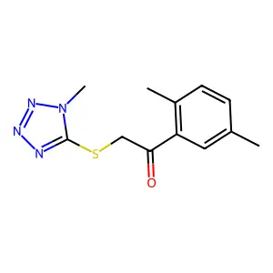 1-(2,5-Dimethylphenyl)-2-((1-methyl-1h-tetrazol-5-yl)thio)ethan-1-one structure