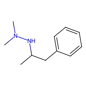 1,1-dimethyl-2-(1-phenylpropan-2-yl)hydrazine structure