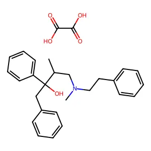 1,2-Diphenyl-3-methyl-4-(methylphenethylamino)-2-butanol oxalate structure