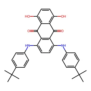 9,10-Anthracenedione, 1,4-bis[[4-(1,1-dimethylethyl)phenyl]amino]-5,8-dihydroxy- structure