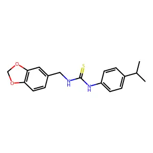 1-(1,3-benzodioxol-5-ylmethyl)-3-(4-propan-2-ylphenyl)thiourea structure