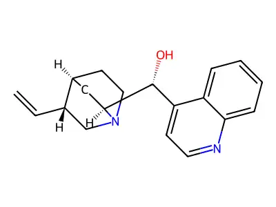 cinchonine, (9S)-Cinchonan-9-ol, D-Cinchonine, 118-10-5, (-)-Cinchonidine, (8R,9S)-Cinchonine, NSC6176, NSC 6176, CAS-118-10-5, Cinchonan-9(S)-ol monohydrochloride, AC1MC4SN, DSSTox_CID_25082, DSSTox_ structure