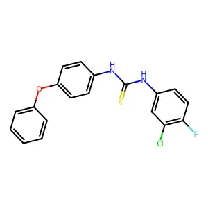 1-(3-chloro-4-fluorophenyl)-3-(4-phenoxyphenyl)thiourea structure