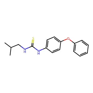 1-(2-methylpropyl)-3-(4-phenoxyphenyl)thiourea structure
