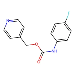 pyridin-4-ylmethyl N-(4-fluorophenyl)carbamate structure