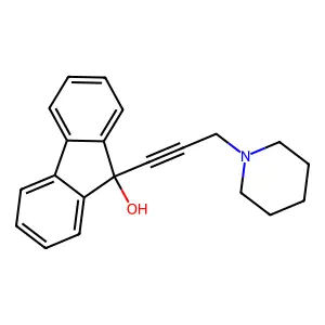 9-(3-piperidin-1-ylprop-1-ynyl)fluoren-9-ol structure