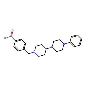 1-[1-[(4-nitrophenyl)methyl]piperidin-4-yl]-4-phenylpiperazine structure