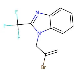 1-(2-bromoprop-2-enyl)-2-(trifluoromethyl)benzimidazole structure