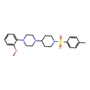 1-(2-methoxyphenyl)-4-[1-(4-methylphenyl)sulfonylpiperidin-4-yl]piperazine structure