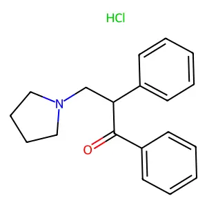 1,2-diphenyl-3-pyrrolidin-1-ylpropan-1-one;hydrochloride structure