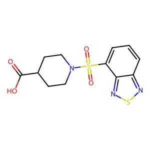 1-(2,1,3-benzothiadiazol-4-ylsulfonyl)piperidine-4-carboxylic acid structure