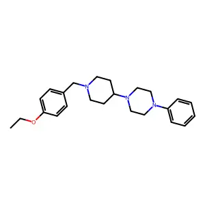 1-[1-[(4-ethoxyphenyl)methyl]piperidin-4-yl]-4-phenylpiperazine structure