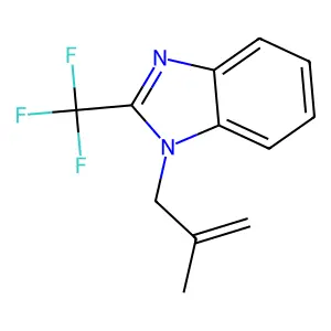 1-(2-methylprop-2-enyl)-2-(trifluoromethyl)benzimidazole structure