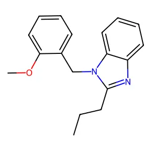1-[(2-methoxyphenyl)methyl]-2-propylbenzimidazole structure