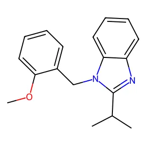 1-[(2-methoxyphenyl)methyl]-2-propan-2-ylbenzimidazole structure