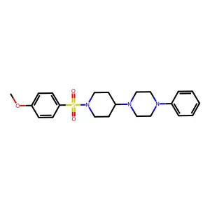1-{1-[(4-methoxyphenyl)sulfonyl]-4-piperidinyl}-4-phenylpiperazine structure