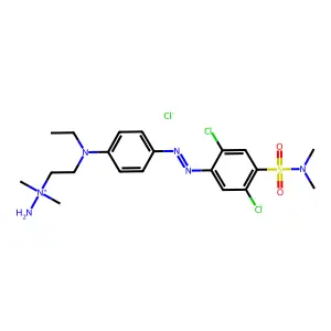 amino-[2-[4-[[2,5-dichloro-4-(dimethylsulfamoyl)phenyl]diazenyl]-N-ethylanilino]ethyl]-dimethylazanium chloride structure