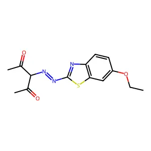 3-[(6-ethoxy-1,3-benzothiazol-2-yl)diazenyl]pentane-2,4-dione structure