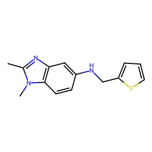 1,2-dimethyl-N-(thiophen-2-ylmethyl)benzimidazol-5-amine structure