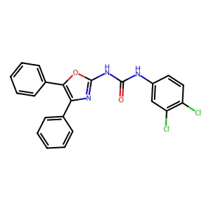 1-(3,4-dichlorophenyl)-3-(4,5-diphenyl-1,3-oxazol-2-yl)urea structure