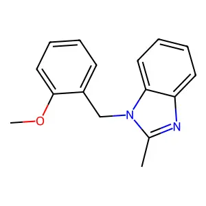 1-[(2-methoxyphenyl)methyl]-2-methylbenzimidazole structure