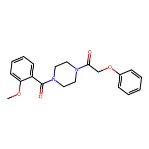1-(2-methoxybenzoyl)-4-(phenoxyacetyl)piperazine structure