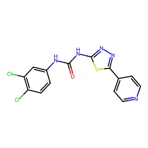 1-(3,4-dichlorophenyl)-3-(5-pyridin-4-yl-1,3,4-thiadiazol-2-yl)urea structure
