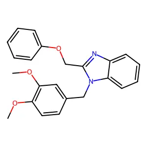 1-[(3,4-dimethoxyphenyl)methyl]-2-(phenoxymethyl)benzimidazole structure