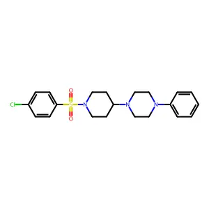 1-[1-(4-chlorophenyl)sulfonylpiperidin-4-yl]-4-phenylpiperazine structure