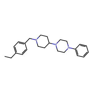 1-[1-[(4-ethylphenyl)methyl]piperidin-4-yl]-4-phenylpiperazine structure