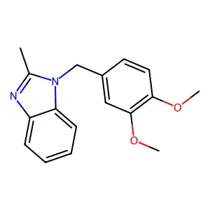 1-[(3,4-dimethoxyphenyl)methyl]-2-methylbenzimidazole structure