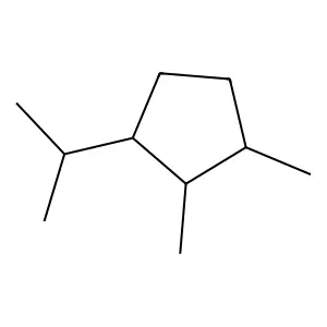 1,2-dimethyl-3-(1-methylethyl)cyclopentane structure