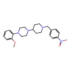 1-(2-methoxyphenyl)-4-[1-[(4-nitrophenyl)methyl]piperidin-4-yl]piperazine structure