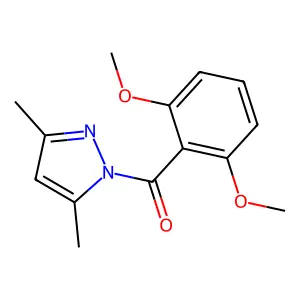 1-(2,6-dimethoxybenzoyl)-3,5-dimethyl-1H-pyrazole structure