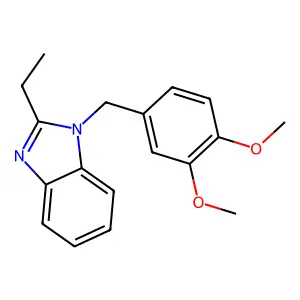 1-[(3,4-dimethoxyphenyl)methyl]-2-ethylbenzimidazole structure