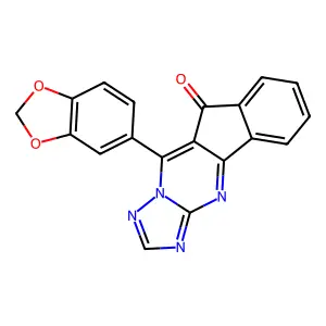 10-(1,3-benzodioxol-5-yl)-9H-indeno[1,2-d][1,2,4]triazolo[1,5-a]pyrimidin-9-one structure