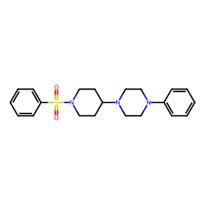 1-[1-(benzenesulfonyl)piperidin-4-yl]-4-phenylpiperazine structure