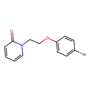 1-[2-(4-bromophenoxy)ethyl]-1,2-dihydropyridin-2-one structure