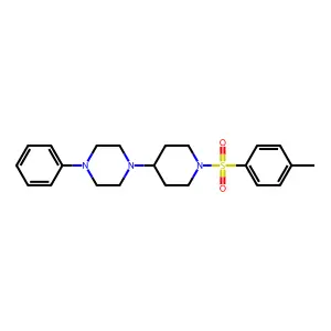 1-[1-(4-methylphenyl)sulfonylpiperidin-4-yl]-4-phenylpiperazine structure