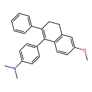 ANILINE, N,N-DIMETHYL-p-(6-METHOXY-2-PHENYL-3,4-DIHYDRO-1-NAPHTHYL)- structure