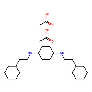 acetic acid1-N,4-N-bis(2-cyclohexylethyl)cyclohexane-1,4-diamine structure
