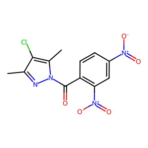 1-{2,4-dinitrobenzoyl}-4-chloro-3,5-dimethyl-1H-pyrazole structure