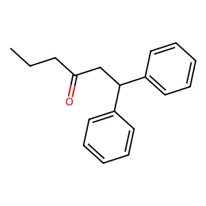 1,1-diphenylhexan-3-one structure