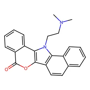 12-[2-(dimethylamino)ethyl]-3-oxa-12-azapentacyclo[11.8.0.02,11.05,10.014,19]henicosa-1(13),2(11),5,7,9,14,16,18,20-nonaen-4-one structure