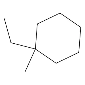 1-Methyl-1-ethylcyclohexane structure