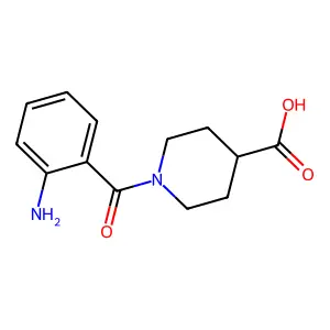 1-(2-aminobenzoyl)-4-piperidinecarboxylic acid structure
