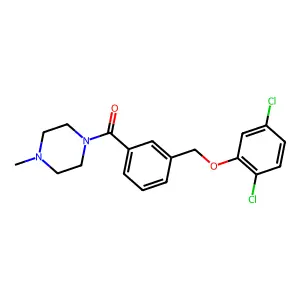 1-{3-[(2,5-dichlorophenoxy)methyl]benzoyl}-4-methylpiperazine structure