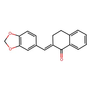 1(2H)-Naphthalenone, 3,4-dihydro-2-(1,3-benzodioxol-5-ylmethylene)- structure
