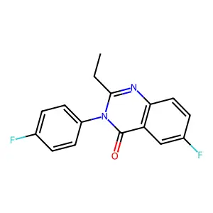 4(3H)-Quinazolinone, 2-ethyl-6-fluoro-3-(4-fluorophenyl)- structure