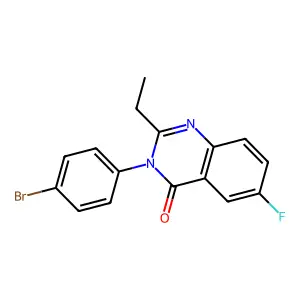 4(3H)-Quinazolinone, 3-(4-bromophenyl)-2-ethyl-6-fluoro- structure